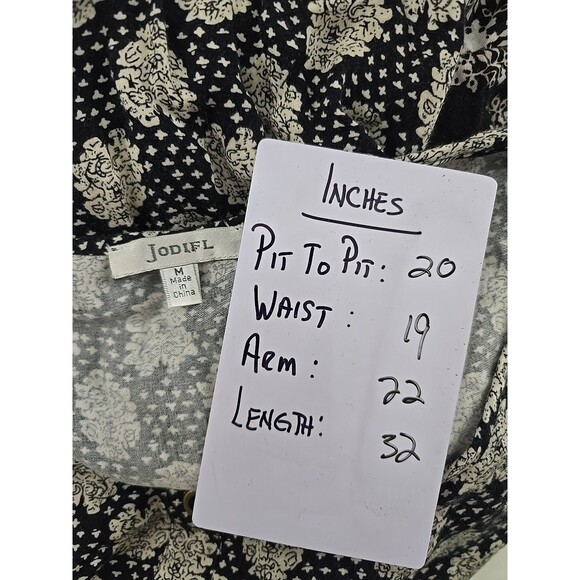 Cottage Fairy y2k Ruffle Peasant GND Dress Womens Med Black Cream Paisley Jodifl - Picture 5 of 8